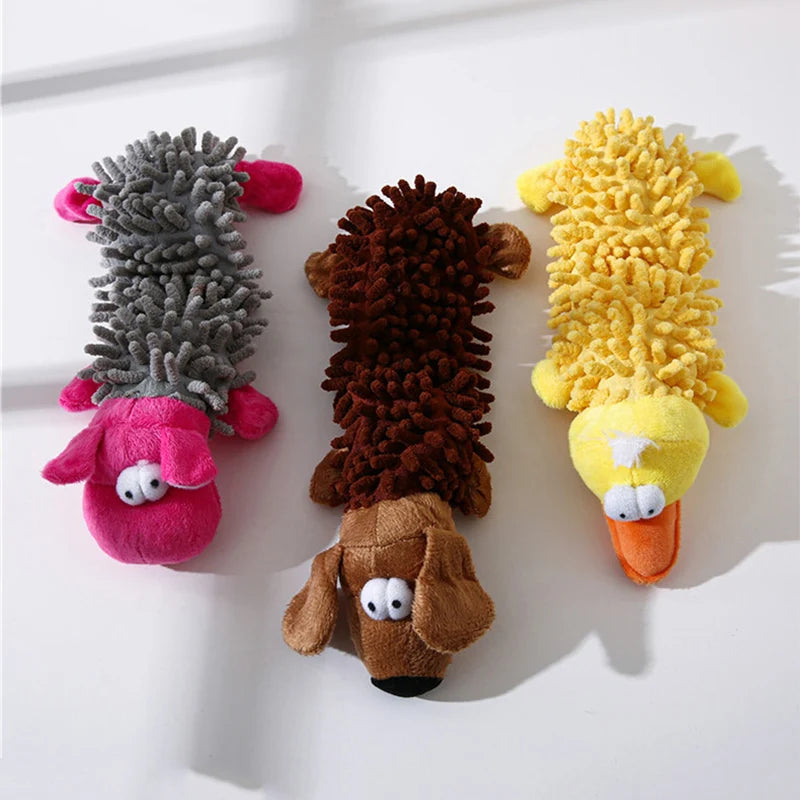 Jouet à mâcher en peluche couinant pour chiot – Jouet durable, amusant et hygiénique pour petits chiens 