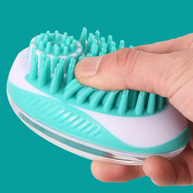 2-in-1 PetSpa Grooming Brush – Silicone Bath & Massage Comb for Dogs & Cats