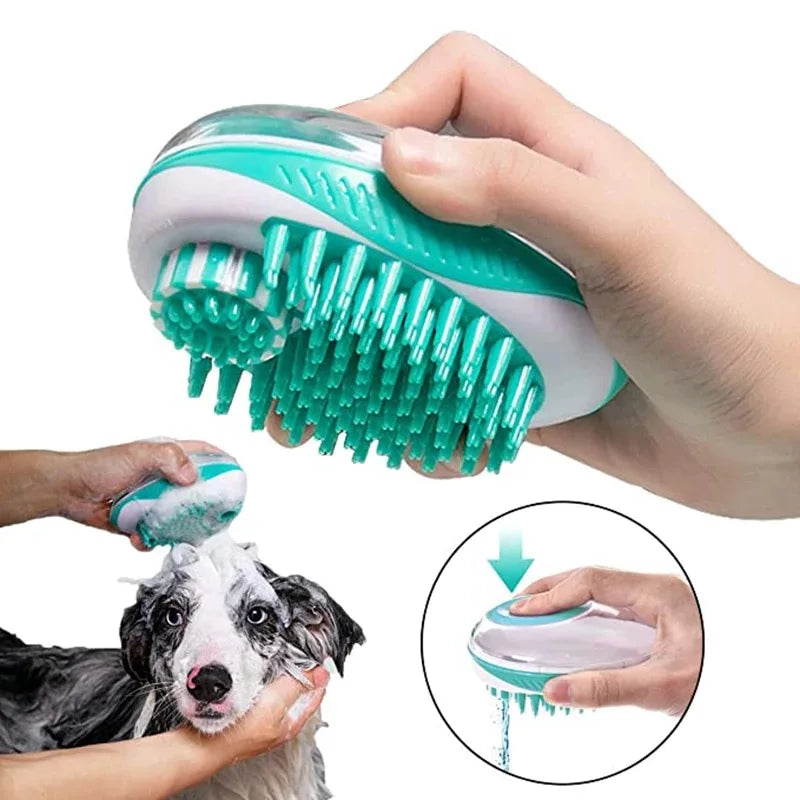2-in-1 PetSpa Grooming Brush – Silicone Bath & Massage Comb for Dogs & Cats