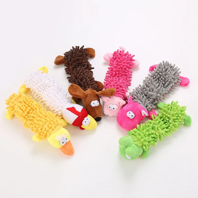 Jouet à mâcher en peluche couinant pour chiot – Jouet durable, amusant et hygiénique pour petits chiens 