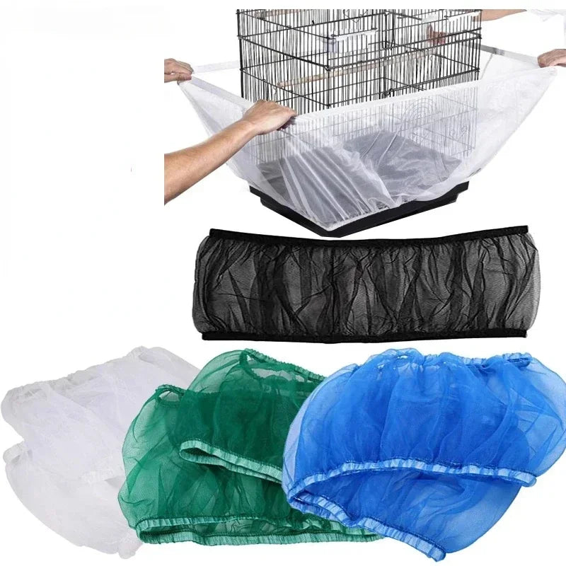 SafeNest Elastic Bird Cage Mesh Skirt – Square & Round Cage Shield