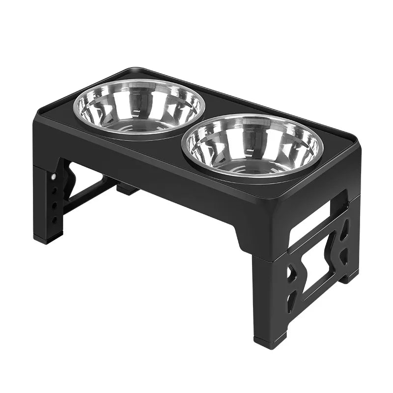 PawElevate – Adjustable Raised Pet Feeder with Double Stainless Bowls