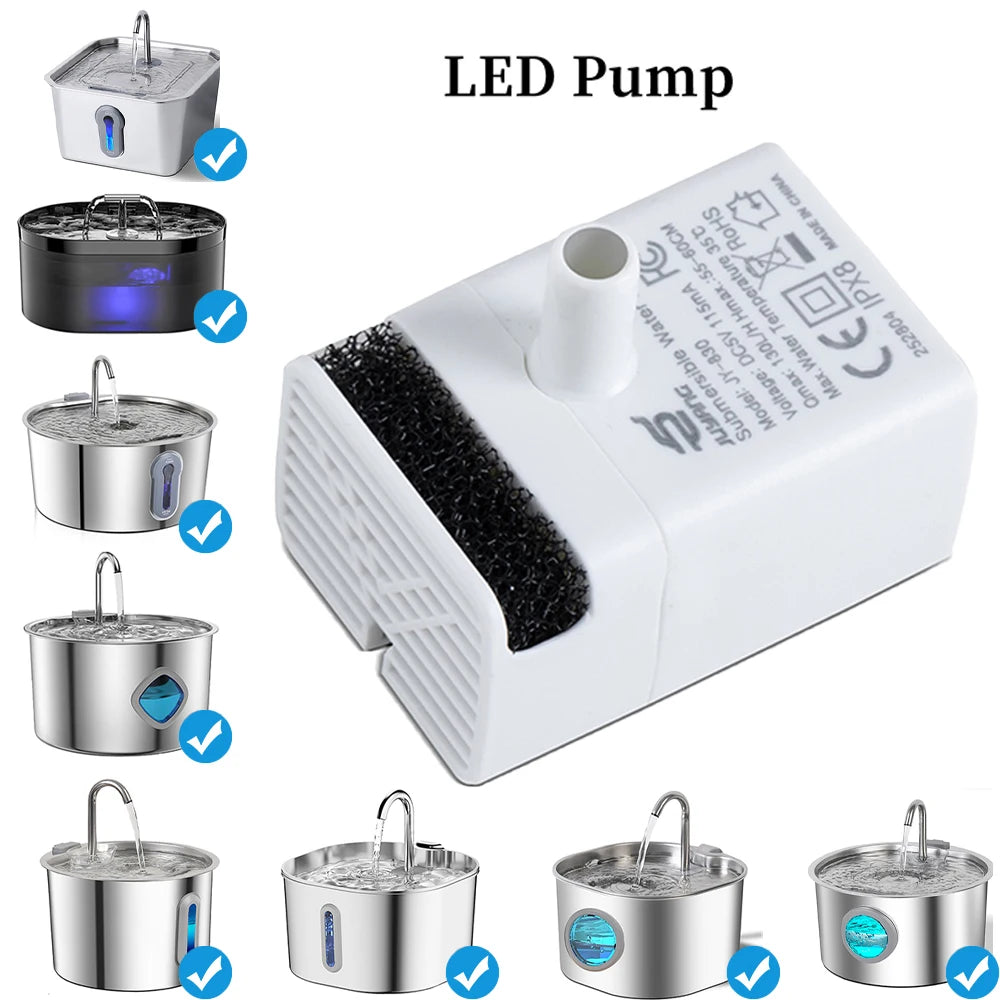 Ultra-Quiet Cat Water Fountain Replacement Pump – USB Powered