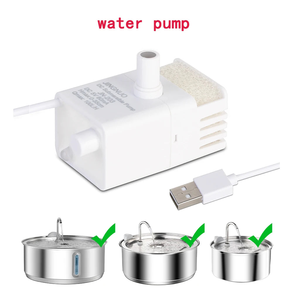 Ultra-Quiet Cat Water Fountain Replacement Pump – USB Powered