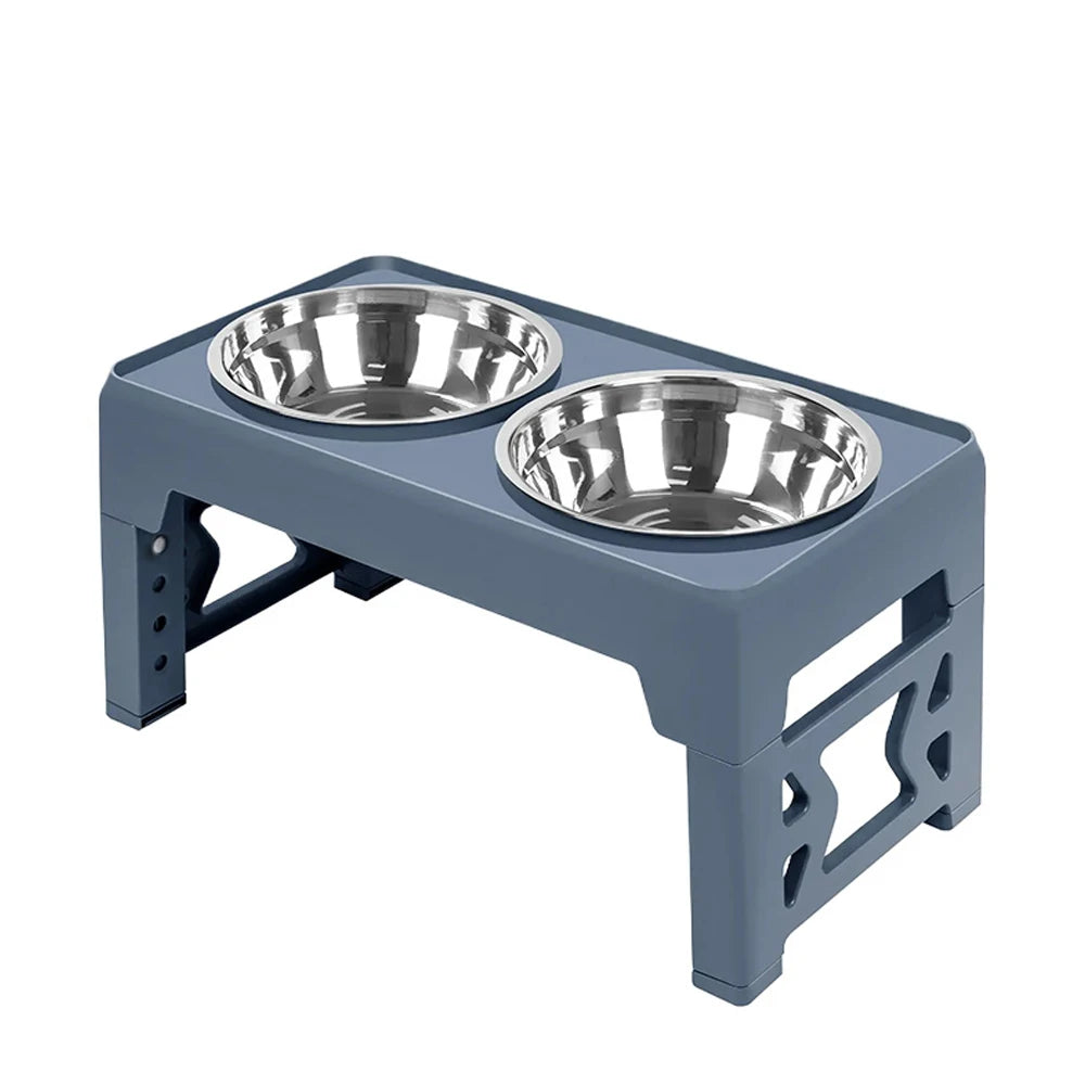 PawElevate – Adjustable Raised Pet Feeder with Double Stainless Bowls