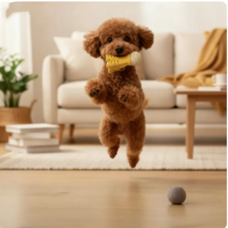 Juguete duradero con forma de bádminton para perros: mastica, juega y alivia el aburrimiento para unos dientes sanos. 