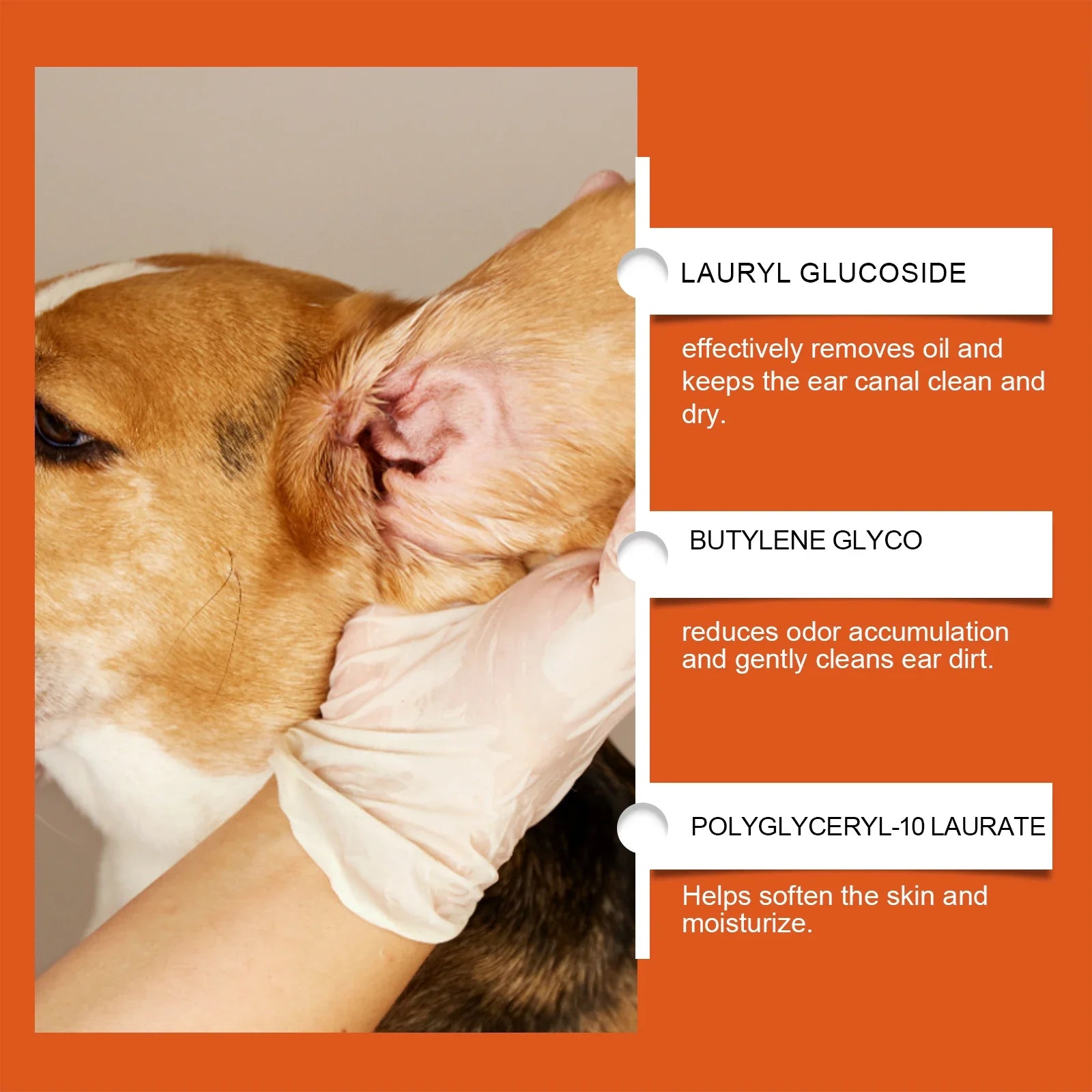 EELJOY Gentle Ear Cleaner for Pets – Cat & Dog Ear Wax & Odour Control 50ml