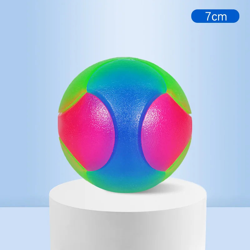 Tri-Colour Flash Ball for Small Dogs – Training & Play Toy