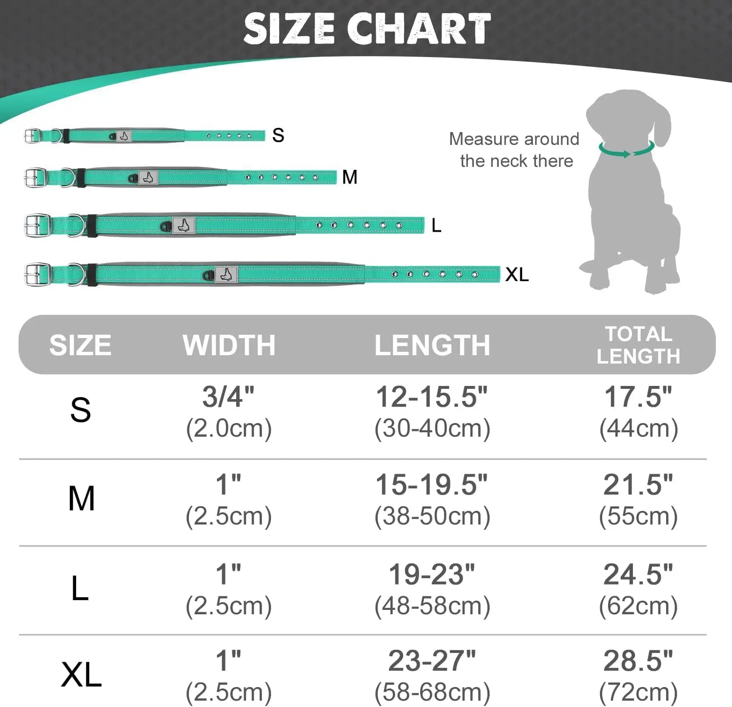 Heavy Duty Dog Collar – Adjustable Neoprene & Nylon Comfort for Small to Large Dogs