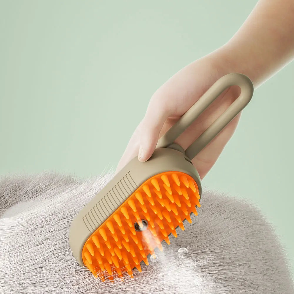 Pet Steam Groomer 3-in-1 – Electric Brush & Massage for Dogs & Cats