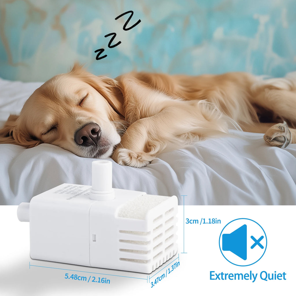 Pompe de rechange ultra-silencieuse pour fontaine à eau pour chat – Alimentation USB