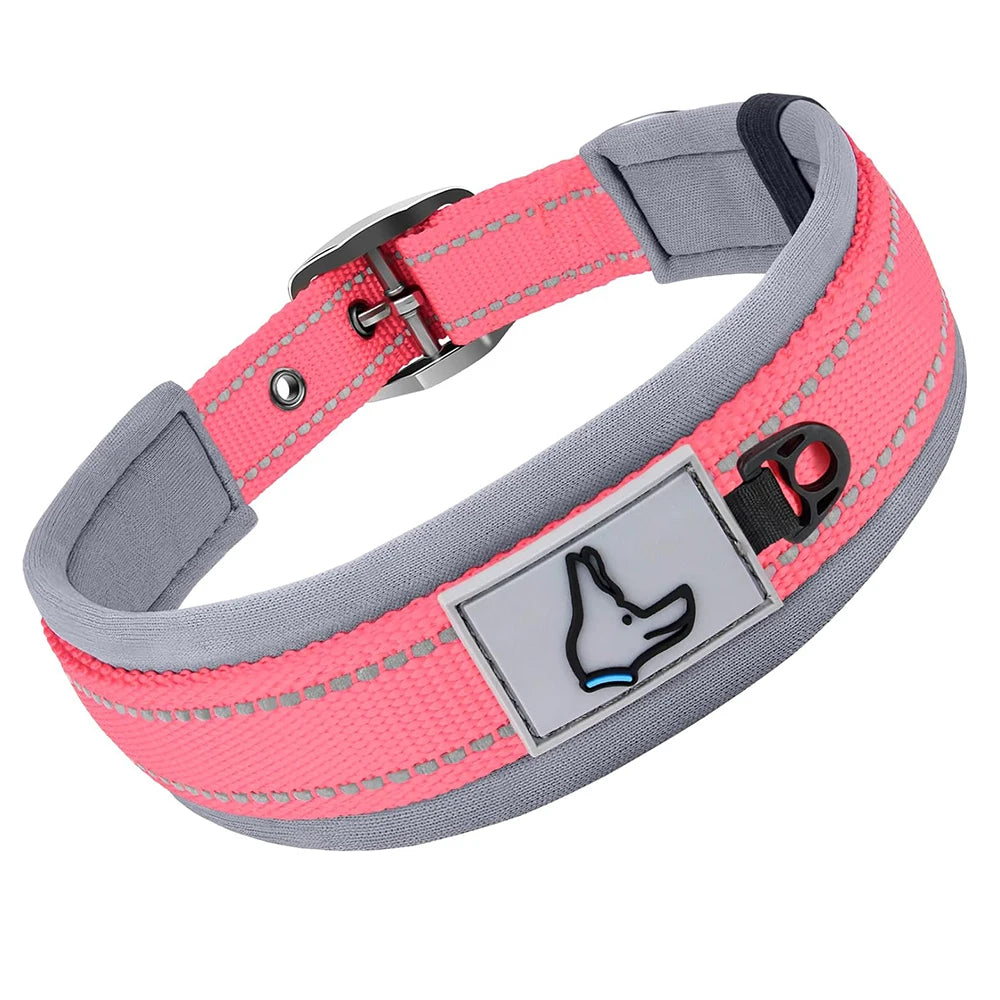 Heavy Duty Dog Collar – Adjustable Neoprene & Nylon Comfort for Small to Large Dogs