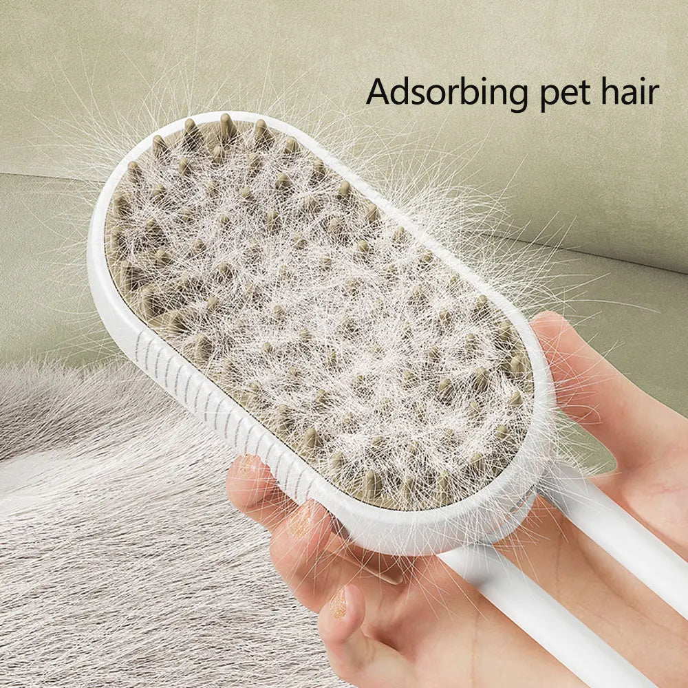 Pet Steam Groomer 3-in-1 – Electric Brush & Massage for Dogs & Cats