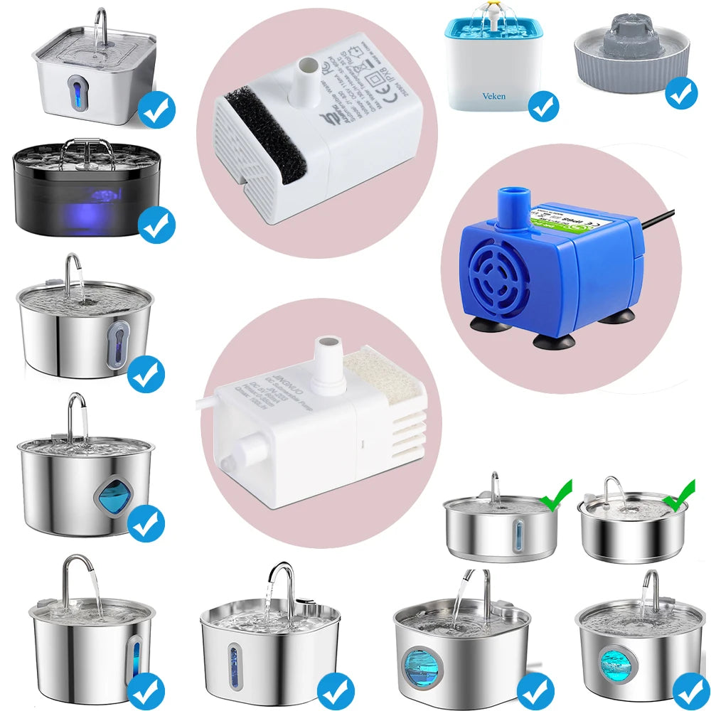 Ultra-Quiet Cat Water Fountain Replacement Pump – USB Powered