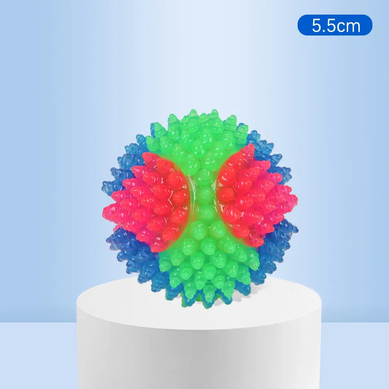Tri-Colour Flash Ball for Small Dogs – Training & Play Toy