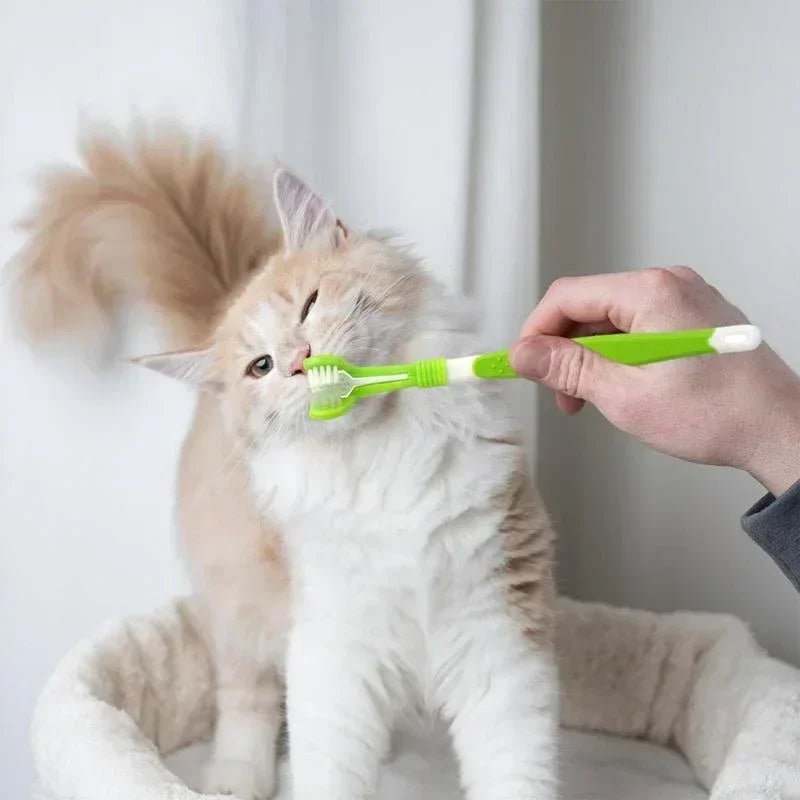 TriBrush Pet Toothbrush – Dog & Cat Soft Hair Cleaner