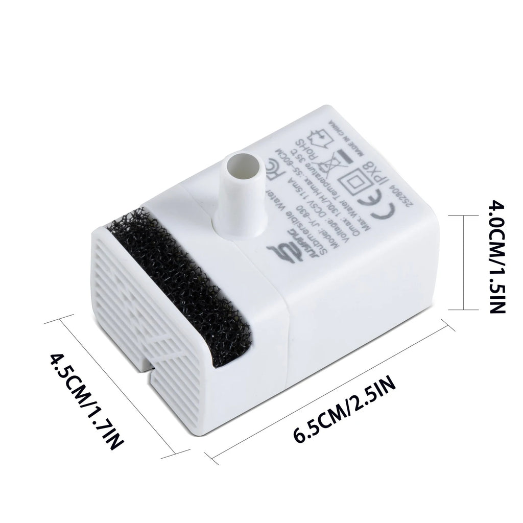 Pompe de rechange ultra-silencieuse pour fontaine à eau pour chat – Alimentation USB