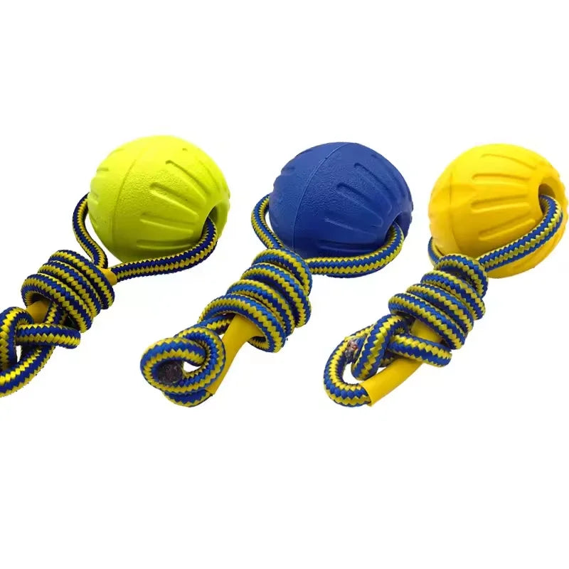 Durable EVA Dog Ball with Rope – Perfect for Beach, Park & Training (7cm / 9cm)