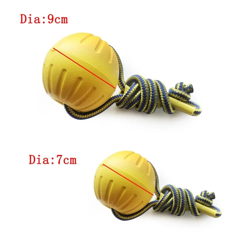 Durable EVA Dog Ball with Rope – Perfect for Beach, Park & Training (7cm / 9cm)