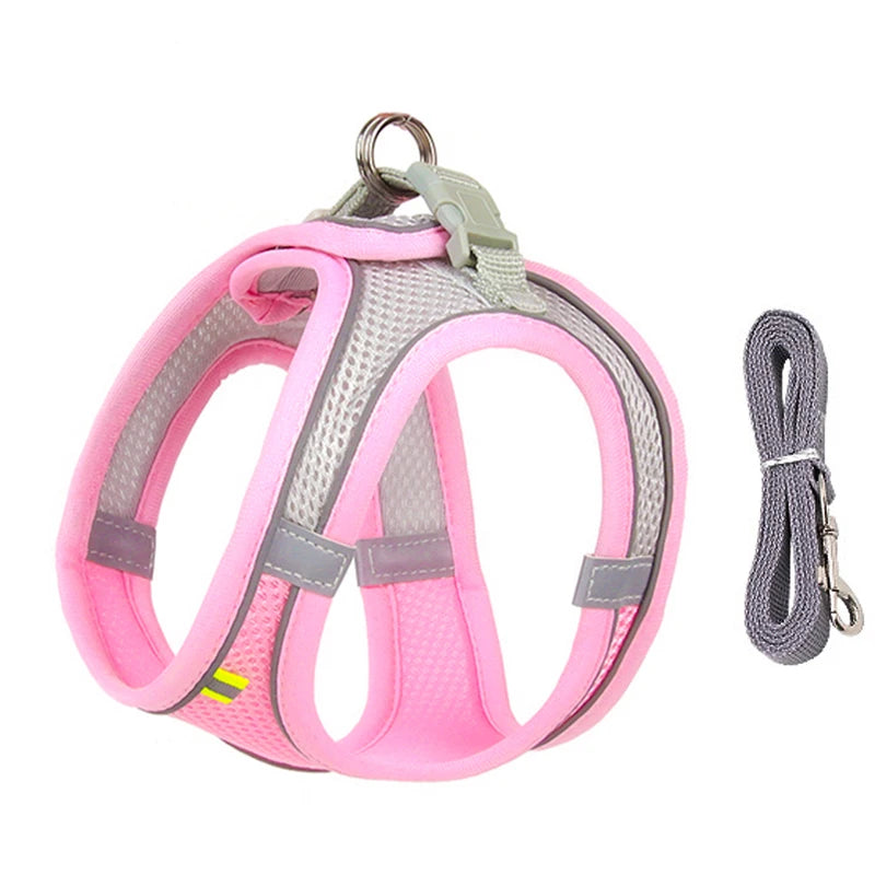 EasyFit Dog Harness & Leash – Adjustable Vest for Small Dogs & Puppies