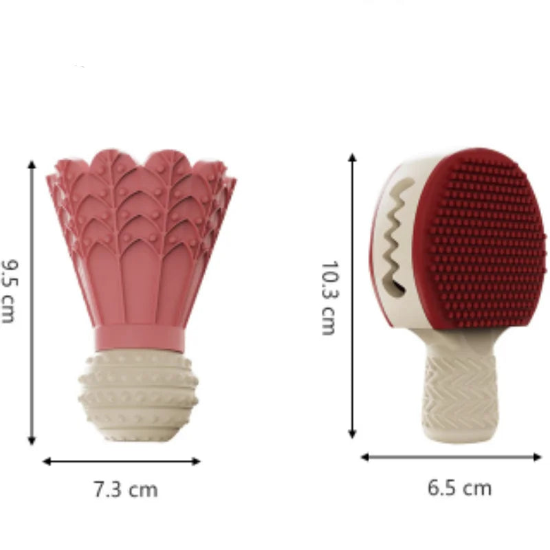 Juguete duradero con forma de bádminton para perros: mastica, juega y alivia el aburrimiento para unos dientes sanos. 