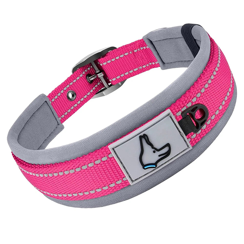 Heavy Duty Dog Collar – Adjustable Neoprene & Nylon Comfort for Small to Large Dogs