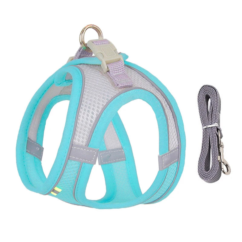 EasyFit Dog Harness & Leash – Adjustable Vest for Small Dogs & Puppies